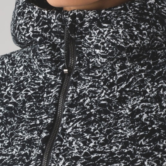 lululemon athletica Tops - LULULEMON Scuba Hoodie Iced Wave White Black 4